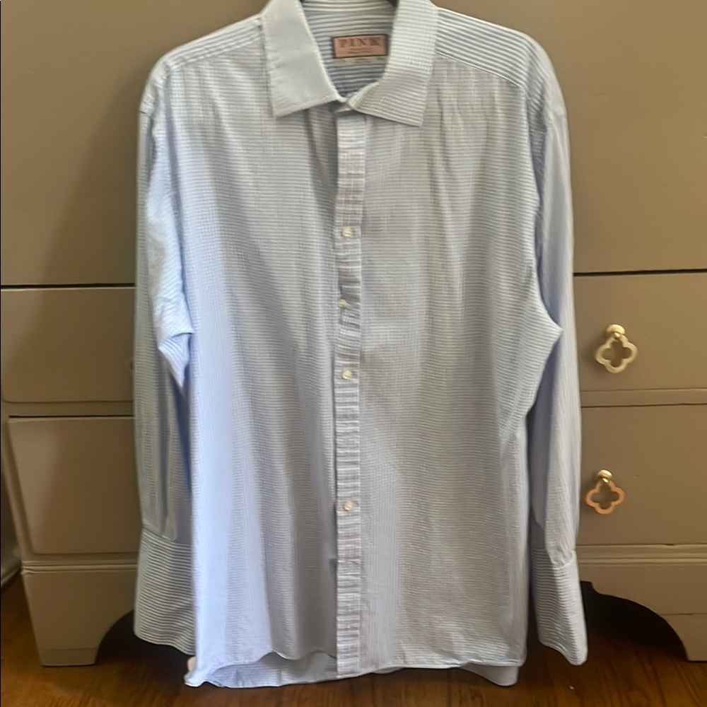 PINK Thomas Pink Jermyn Street Blue Gingham Men's Shirt